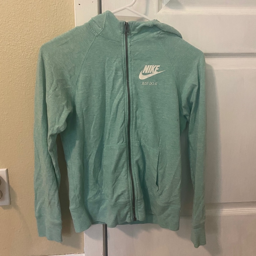 Nike Turquoise Hooded Zip-Up